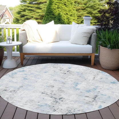 Jaelaris Blue Washable Indoor-Outdoor Rug
