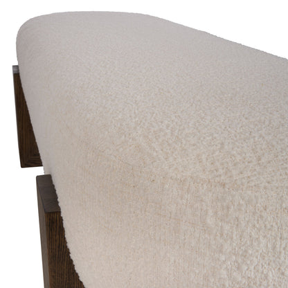 Archer White Boucle Bedroom Bench