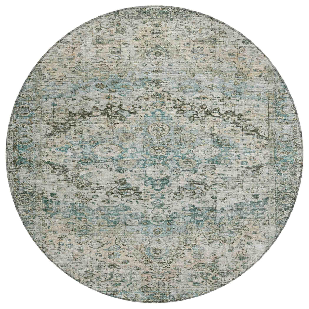 Jaelien Green Washable Indoor-Outdoor Rug