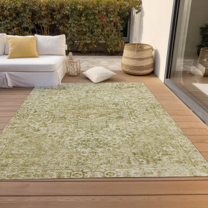 Kaelon Brown Washable Indoor-Outdoor Rug -- brown
