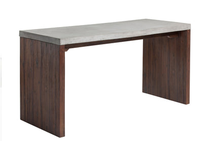 Madrid Desk Concrete Top With Acacia Wood Base