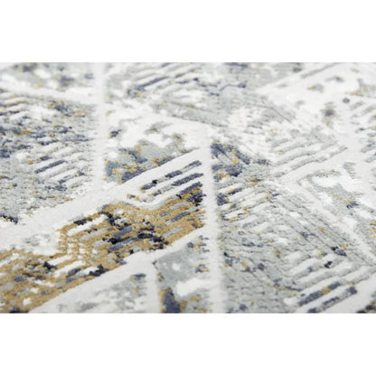 Dipl Geometric Brown Kitchen Hallway Runner Rug - LOOMLAN - LOOMLAN - Area Rugs