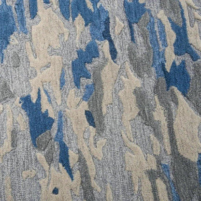 Boil Abstract Blue Large Area Rugs For Living Room - LOOMLAN - LOOMLAN - Area Rugs