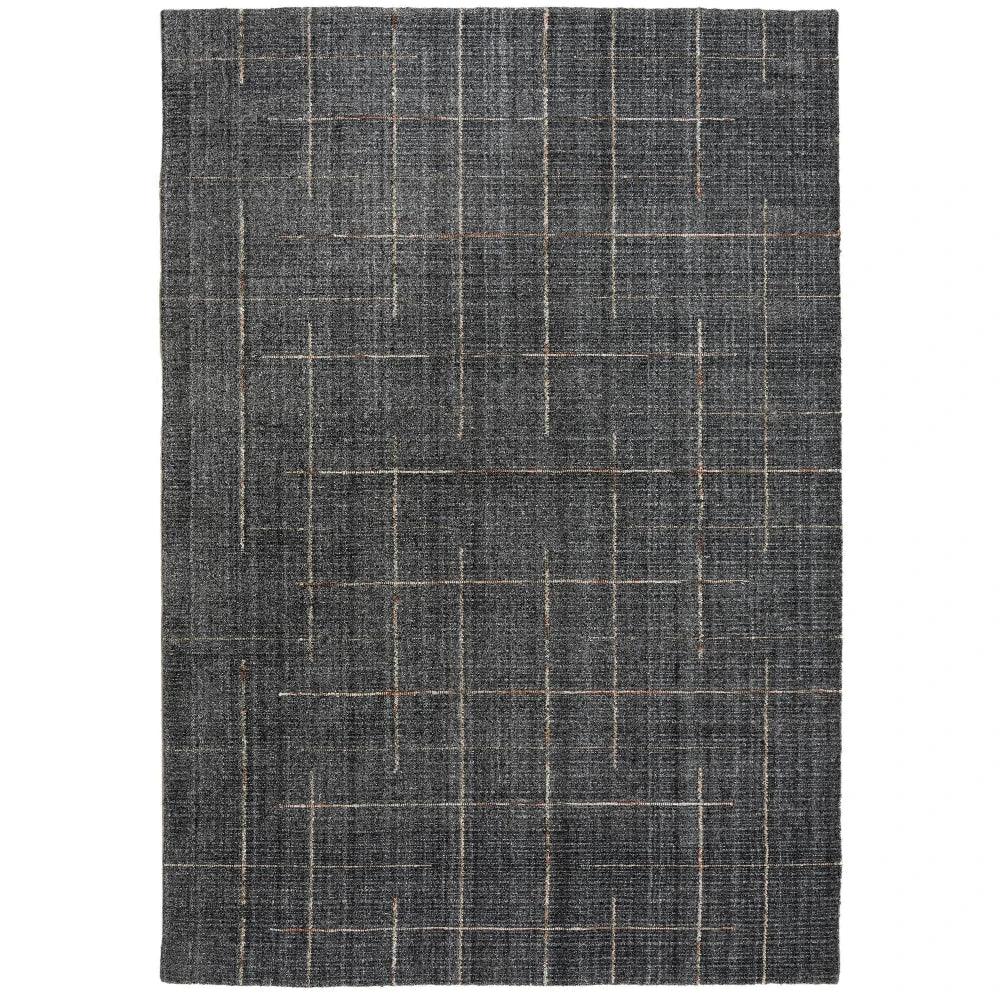 Azor Solid Charcoal Area Rugs For Living Room