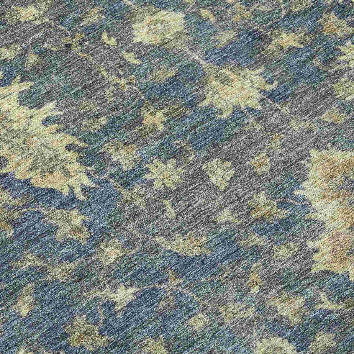 Iriaris Blue Washable Indoor-Outdoor Rug