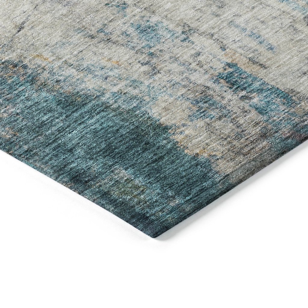 LOOMLAN Rugs Celera Teal Washable Indoor-Outdoor Rug
