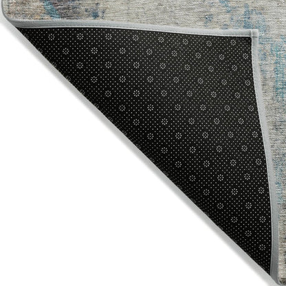 LOOMLAN Rugs Celera Teal Washable Indoor-Outdoor Rug