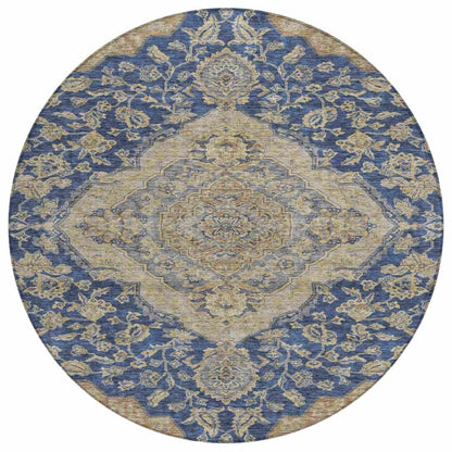 LOOMLAN Rugs Celia Blue Washable Indoor-Outdoor Rug