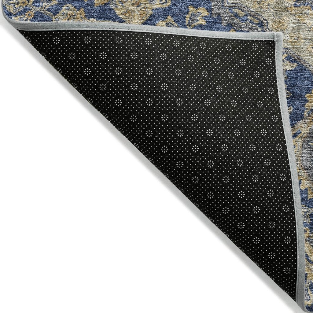 LOOMLAN Rugs Celia Blue Washable Indoor-Outdoor Rug