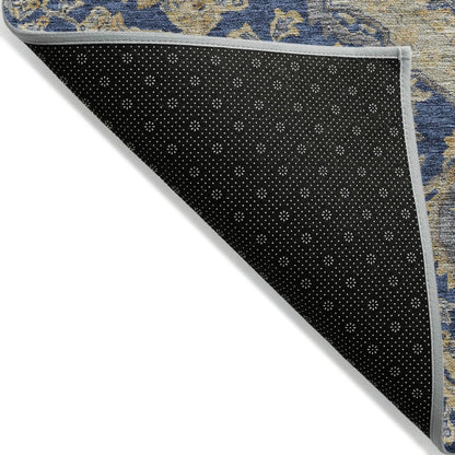 LOOMLAN Rugs Celia Blue Washable Indoor-Outdoor Rug