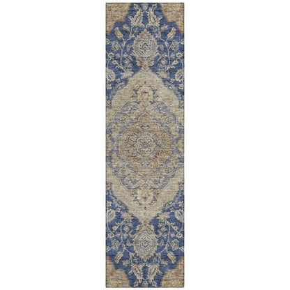 LOOMLAN Rugs Celia Blue Washable Indoor-Outdoor Rug