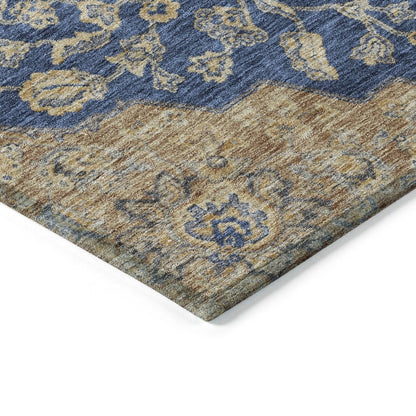 LOOMLAN Rugs Celia Blue Washable Indoor-Outdoor Rug