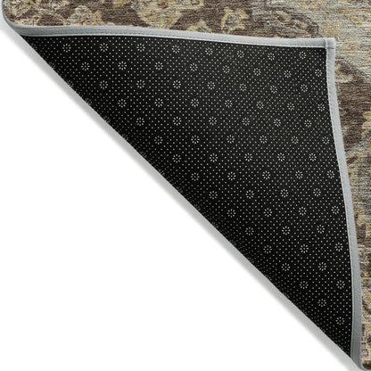 LOOMLAN Rugs Celia Brown Washable Indoor-Outdoor Rug