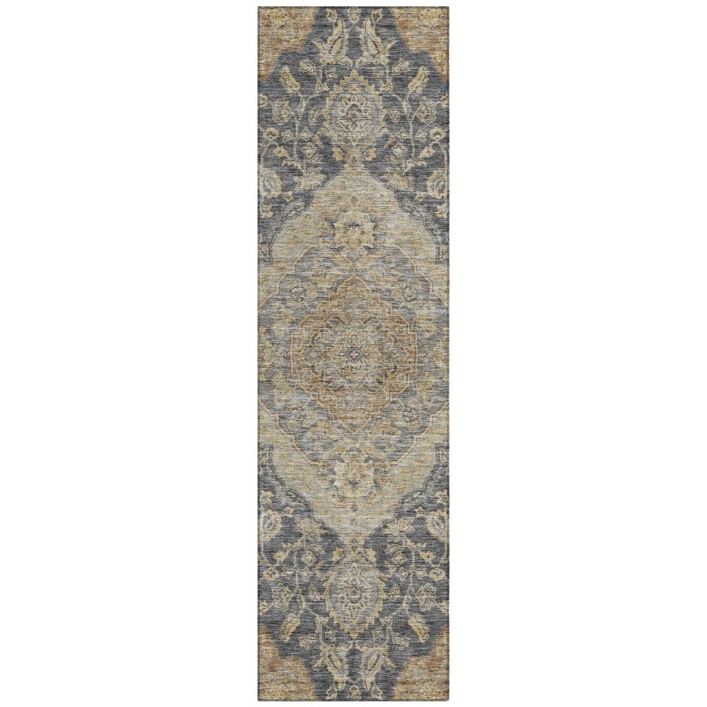 LOOMLAN Rugs Celia Gray Washable Indoor-Outdoor Rug