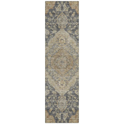 LOOMLAN Rugs Celia Gray Washable Indoor-Outdoor Rug
