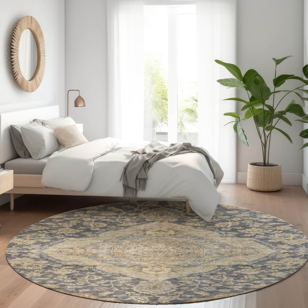 LOOMLAN Rugs Celia Gray Washable Indoor-Outdoor Rug