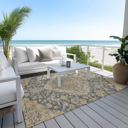 LOOMLAN Rugs Celia Gray Washable Indoor-Outdoor Rug