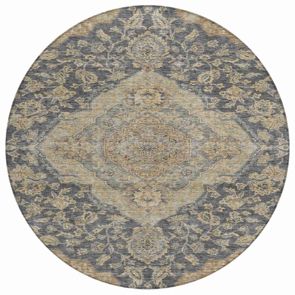 LOOMLAN Rugs Celia Gray Washable Indoor-Outdoor Rug