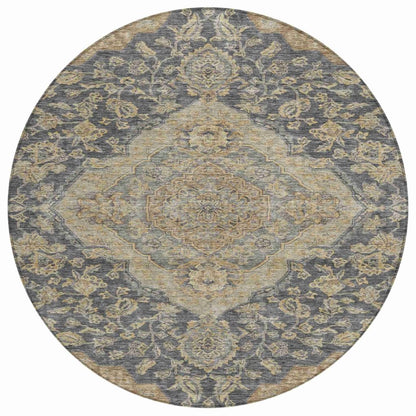LOOMLAN Rugs Celia Gray Washable Indoor-Outdoor Rug