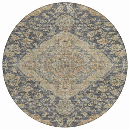 LOOMLAN Rugs Celia Gray Washable Indoor-Outdoor Rug