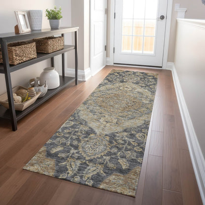 LOOMLAN Rugs Celia Gray Washable Indoor-Outdoor Rug