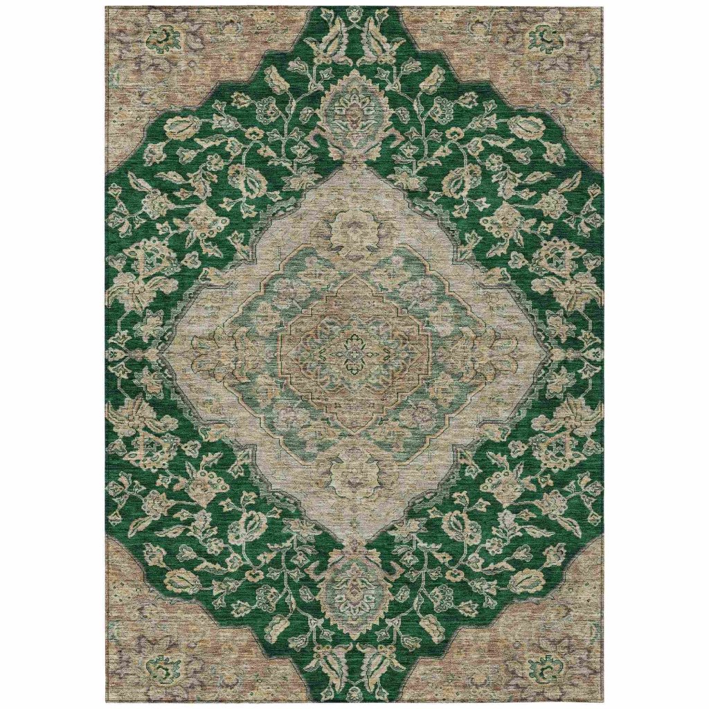 Celia Green Washable Indoor - Outdoor Rug - LOOMLAN - LOOMLAN Rugs - Outdoor Rugs