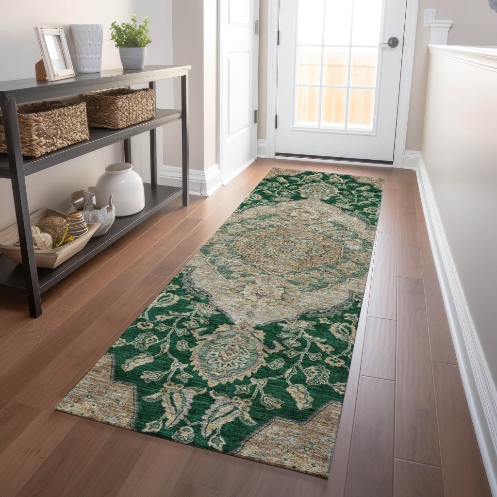 Celia Green Washable Indoor - Outdoor Rug - LOOMLAN - LOOMLAN Rugs - Outdoor Rugs