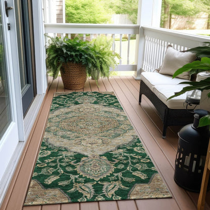 Celia Green Washable Indoor - Outdoor Rug - LOOMLAN - LOOMLAN Rugs - Outdoor Rugs
