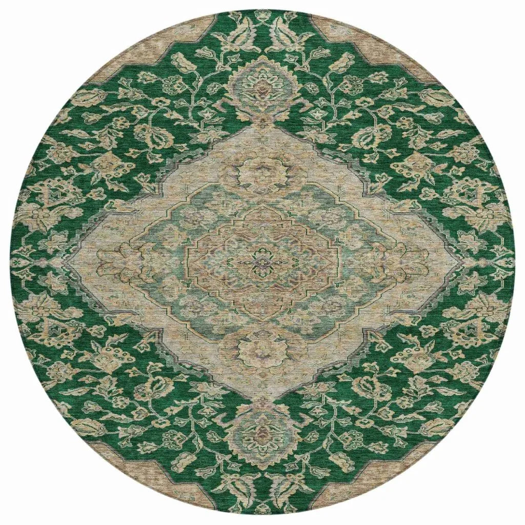 Celia Green Washable Indoor-Outdoor Rug