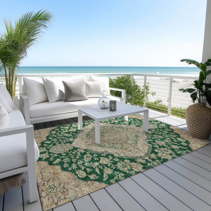 Celia Green Washable Indoor - Outdoor Rug - LOOMLAN - LOOMLAN Rugs - Outdoor Rugs