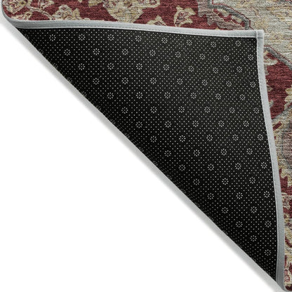 LOOMLAN Rugs Celia Red Washable Indoor-Outdoor Rug