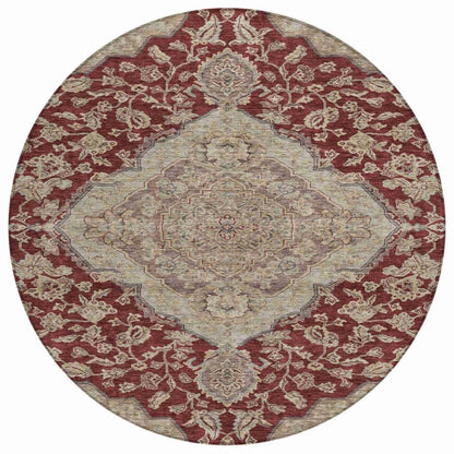 LOOMLAN Rugs Celia Red Washable Indoor-Outdoor Rug