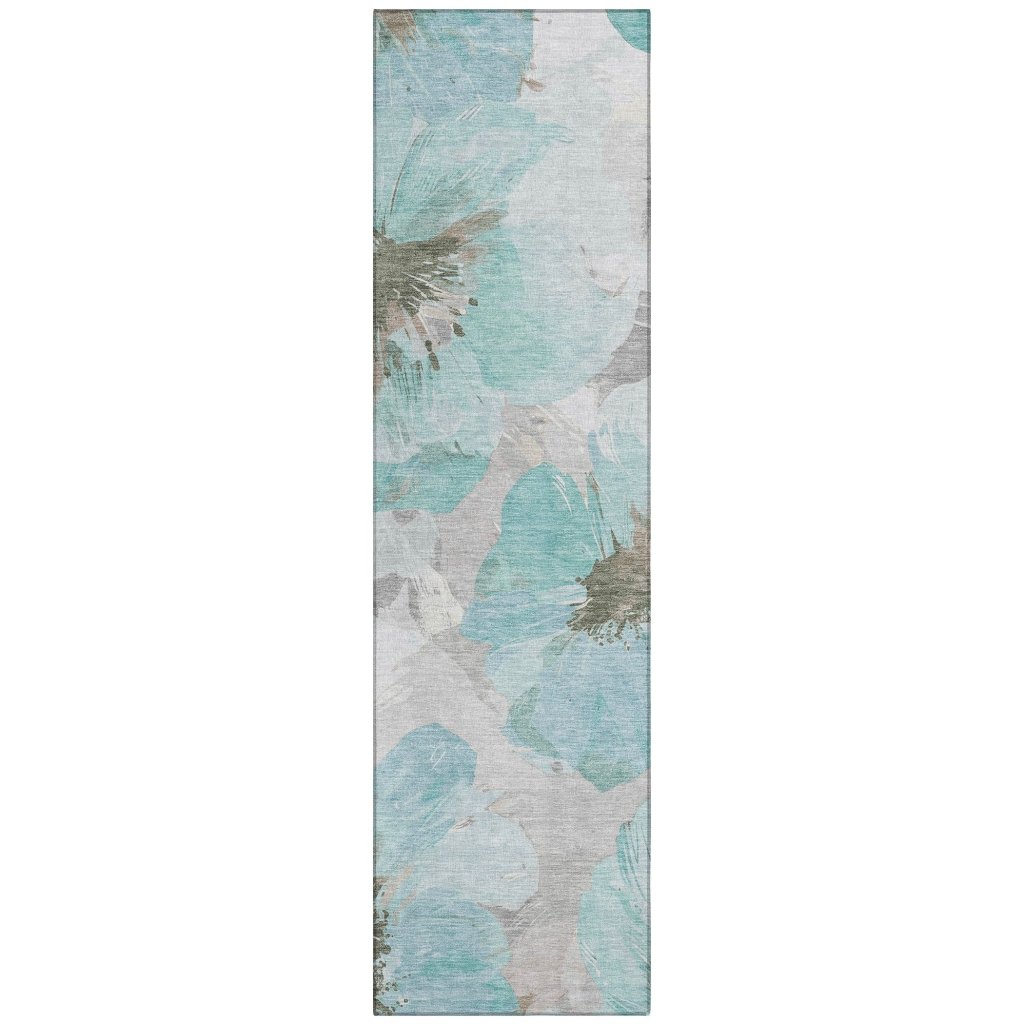 LOOMLAN Rugs Celuve Teal Washable Indoor-Outdoor Rug