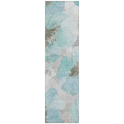 LOOMLAN Rugs Celuve Teal Washable Indoor-Outdoor Rug