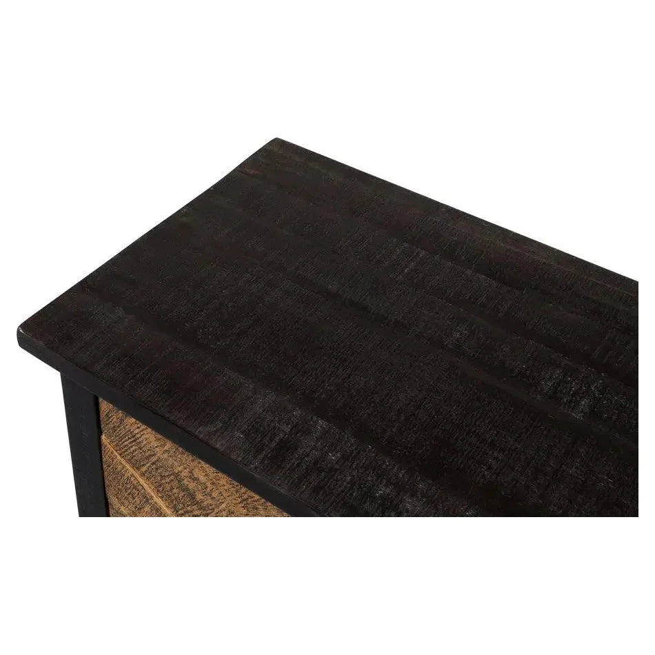 Centrum Four Door Sideboard Black Finish - LOOMLAN - Sarreid - Sideboards