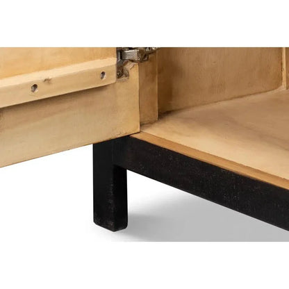 Centrum Four Door Sideboard Black Finish - LOOMLAN - Sarreid - Sideboards