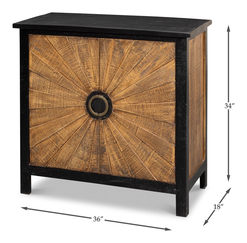 Sarreid Centrum Two Doors Wood Cabinet