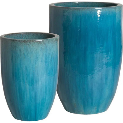 Ceramic Round Tall Planter
