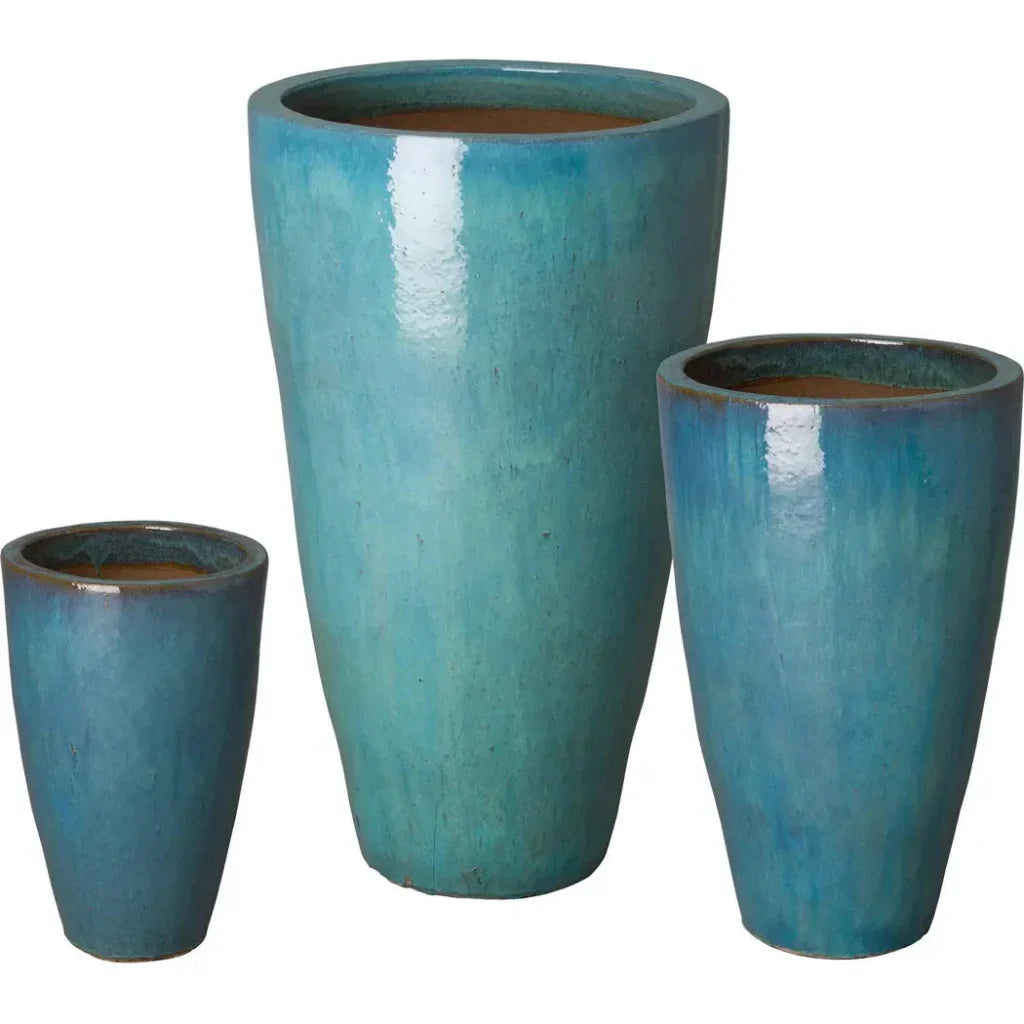 Ceramic Tall Round Planter - LOOMLAN - Emissary - Planters