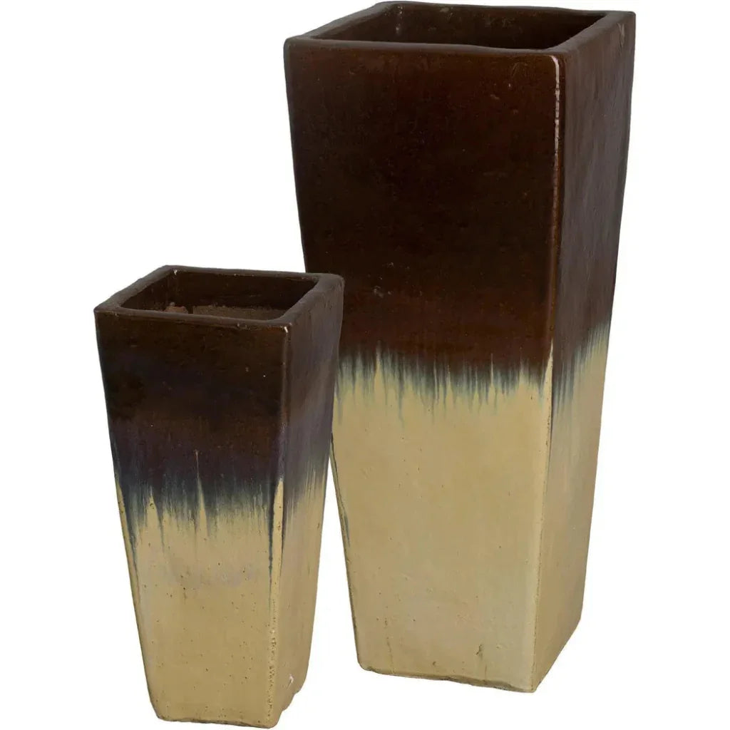 Ceramic Tall Square Planter