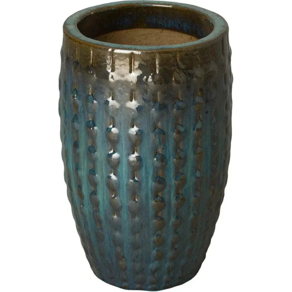 Ceramic Tall Stud Round Planter - LOOMLAN - Planters
