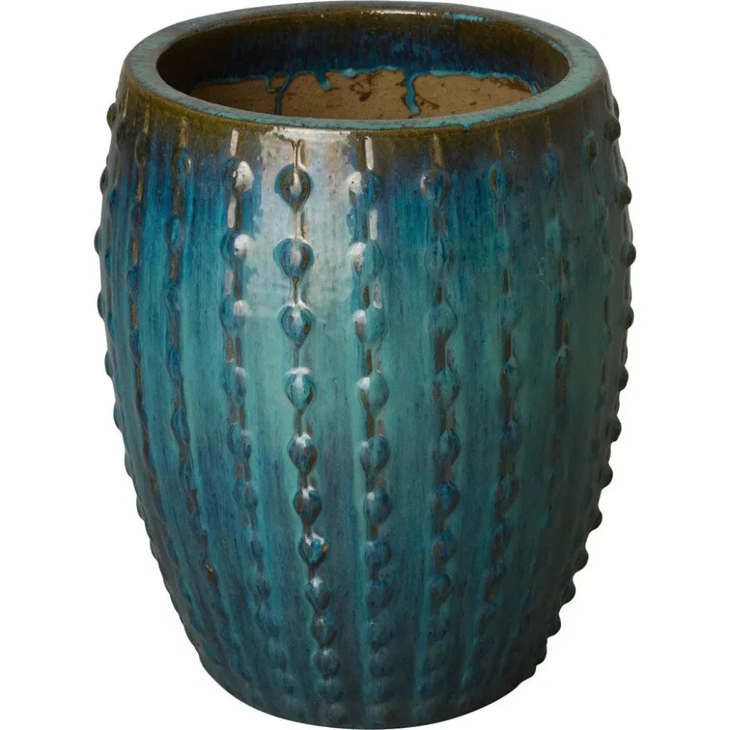 Ceramic Tall Stud Round Planter - LOOMLAN - Planters