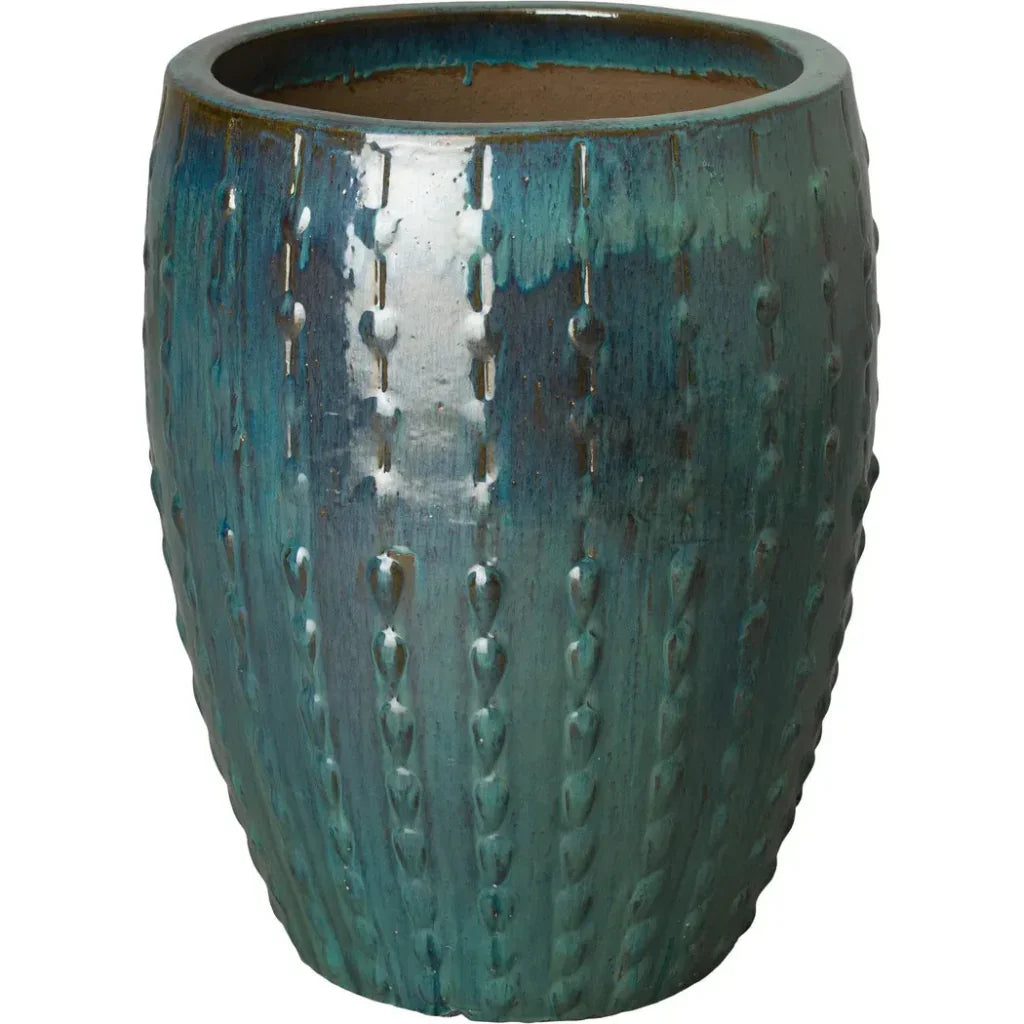Ceramic Tall Stud Round Planter