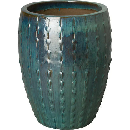 Ceramic Tall Stud Round Planter