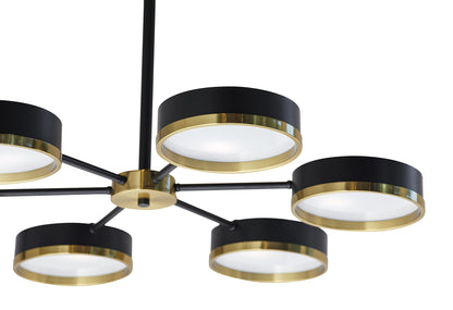 Oswin Chandelier Modern Black And Gold Iron Lighting