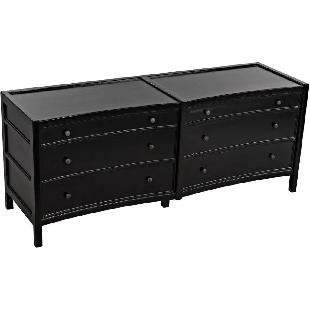 Hampton Six Drawers Wood Dresser -- view 6