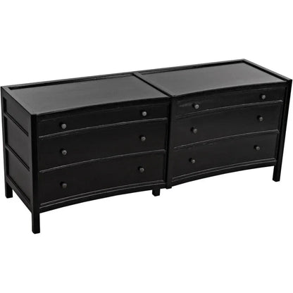 Hampton Six Drawers Wood Dresser -- view 6