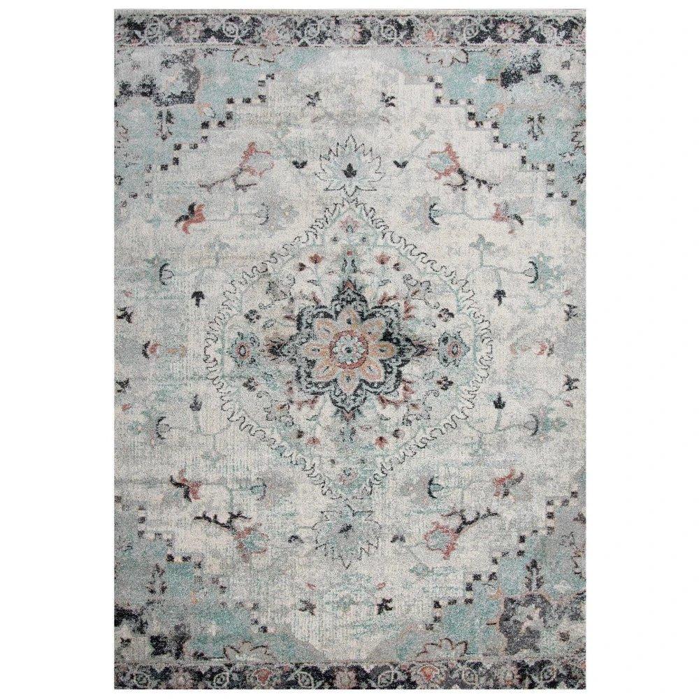 Chuk Medallion Gray Kitchen Hallway Runner Rug