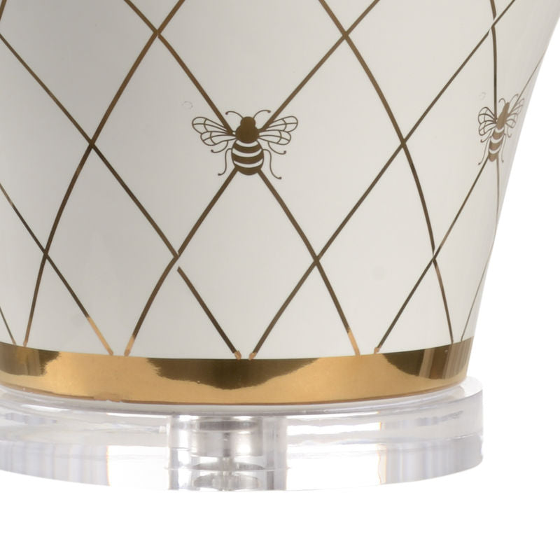 Chelsea House Ginger Jar Ceramic Made With Gold Accents Table Lamp