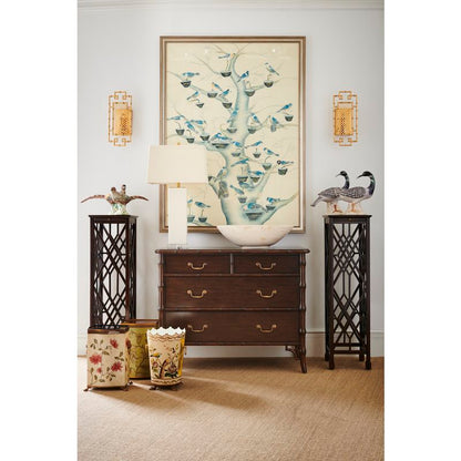 Chelsea House Becker Ceramic Made Antique Brass Vase Table Lamp